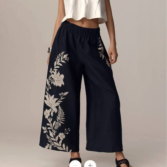 Somerset Pull On Linen Pants by Anthropologie - Large - Picture 1 of 4